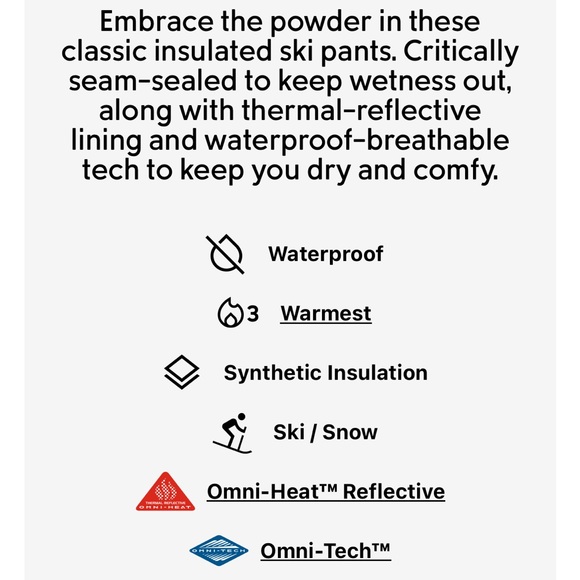 Columbia Bugaboo Omni-Heat Insulated Pants - Picture 9 of 9